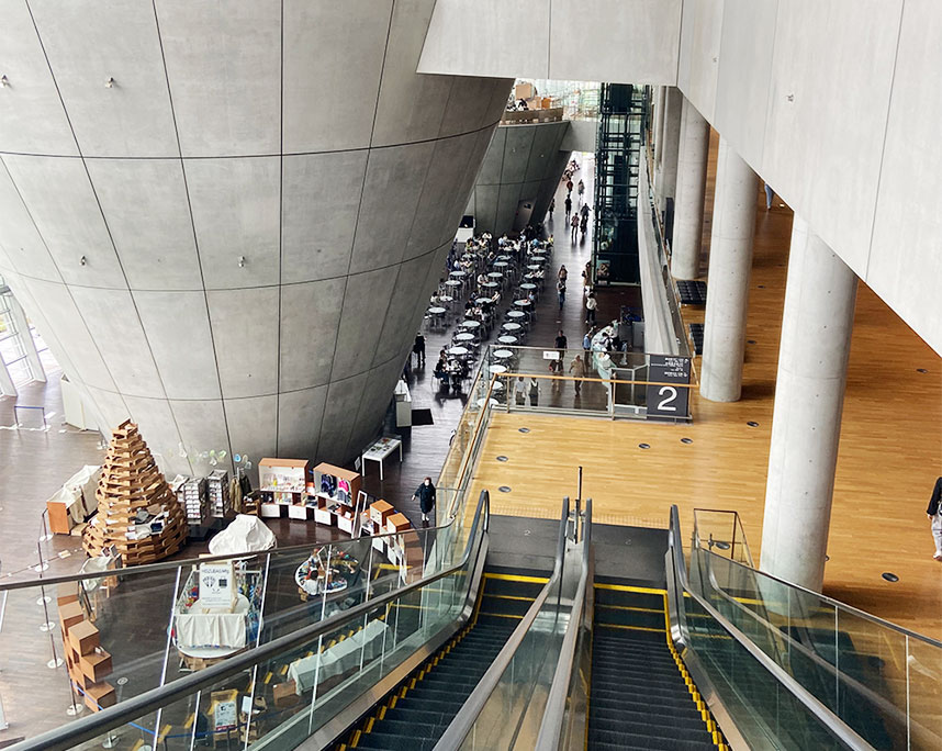 見下ろす美術館