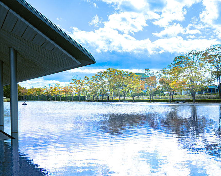 水面に建つ美術館
