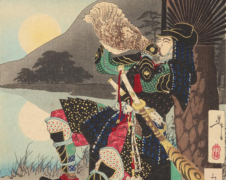 月岡芳年　月百姿　志津ヶ嶽月