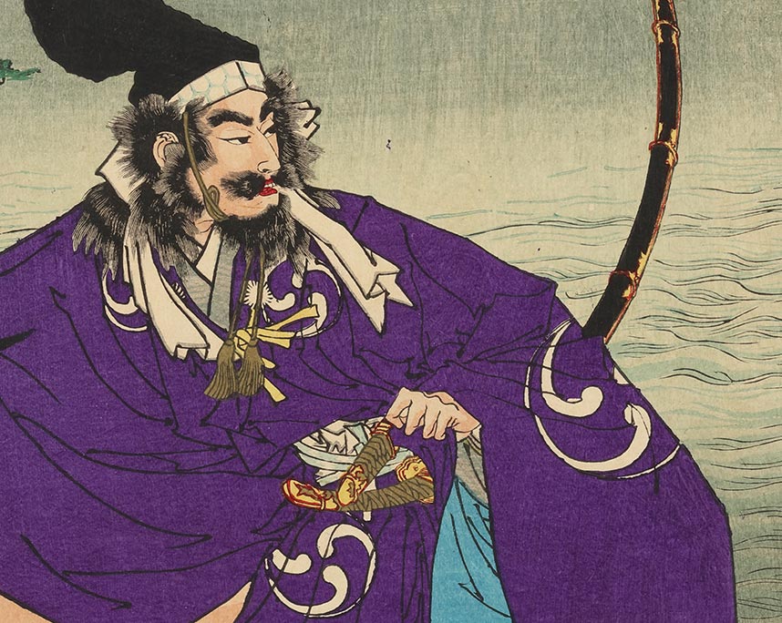歌川豊宣『新撰太閤記　清水宗治切腹之図』