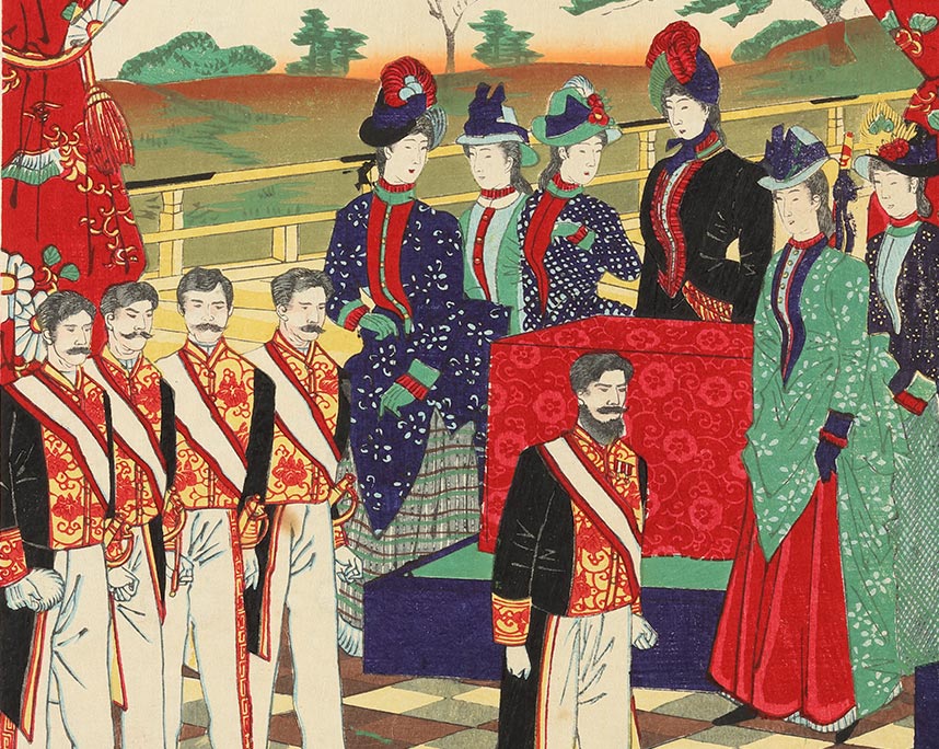 楊洲周延『帝国万歳憲法発布略図』