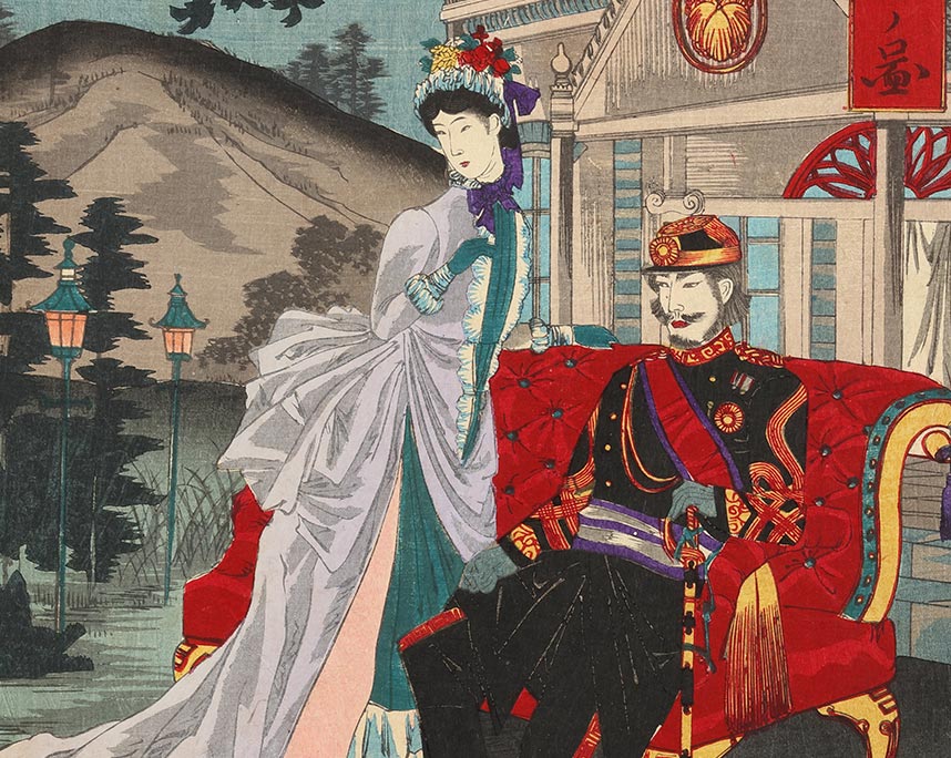楊洲周延『高貴納涼之図』