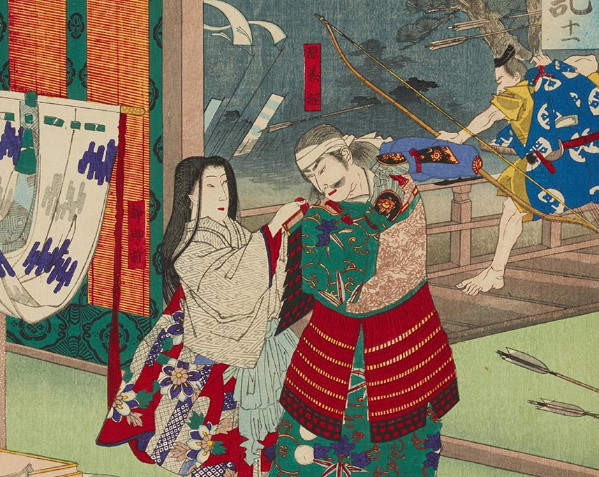楊洲周延『源平盛衰記　十一　堀川夜討』
