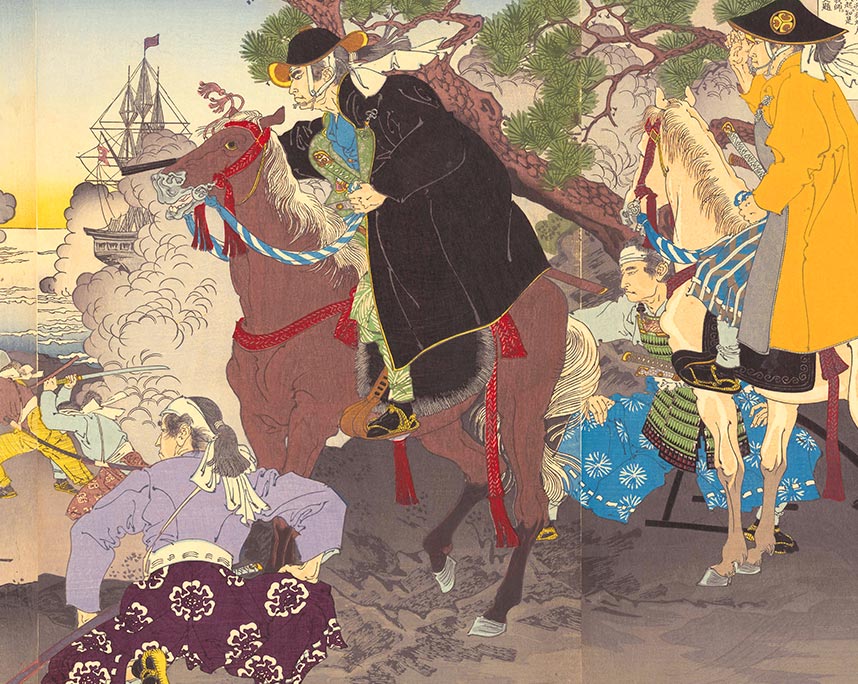 右田年英『画巻国史 函館五稜郭奮戦之図』