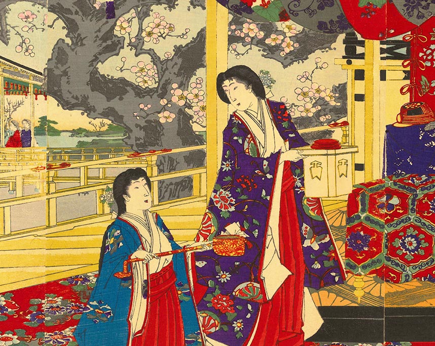 楊洲周延『倭錦春乃寿』
