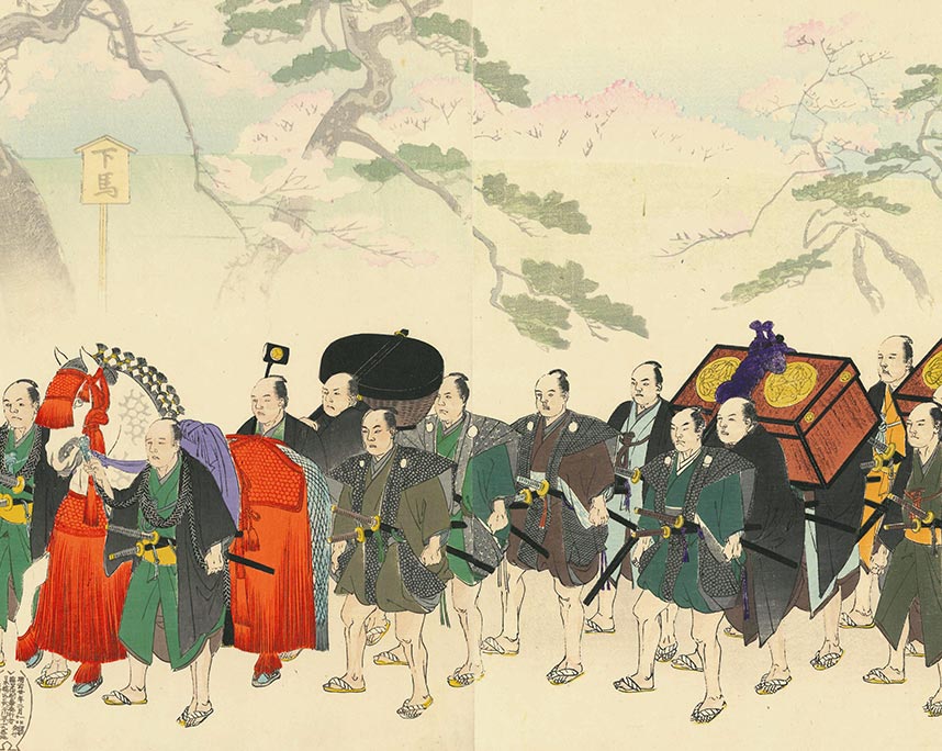 楊洲周延『千代田之御表　上野御成』