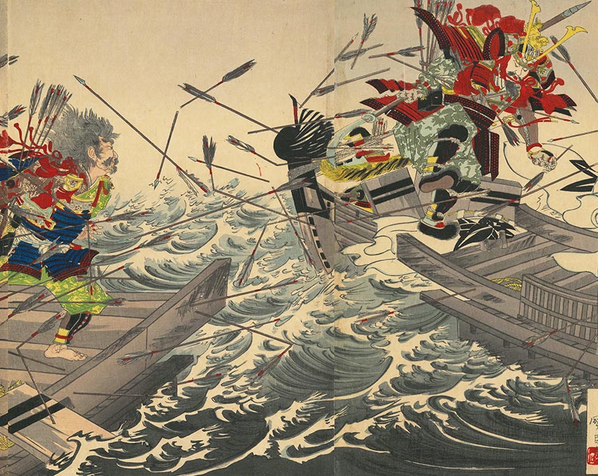 国臣『源平八嶋大激戦之図』