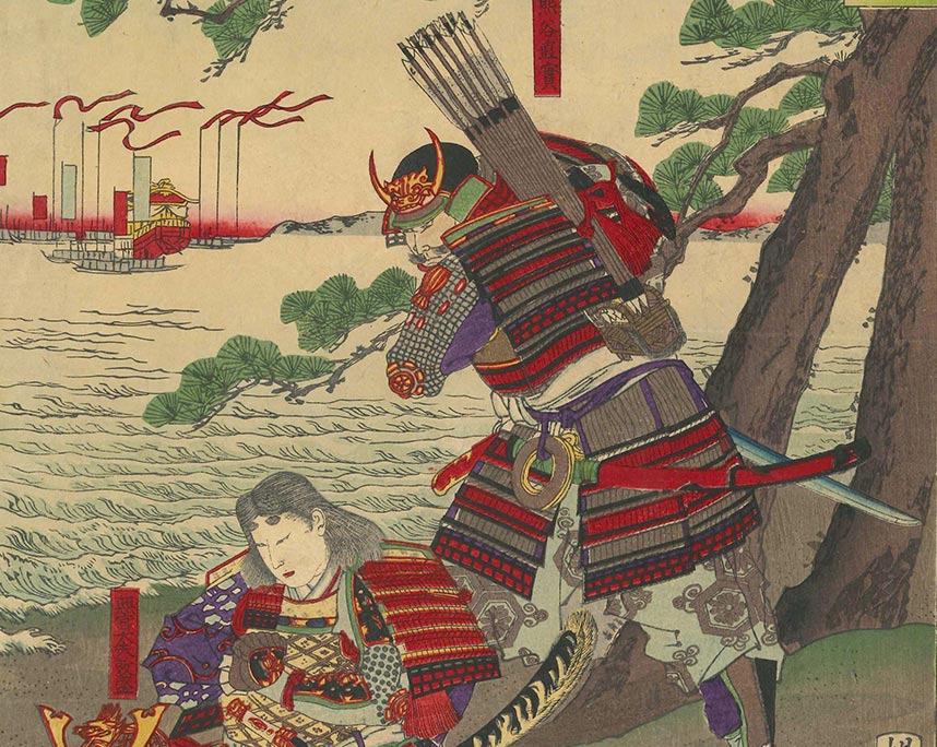 楊洲周延『源平盛衰記　九　平敦盛』