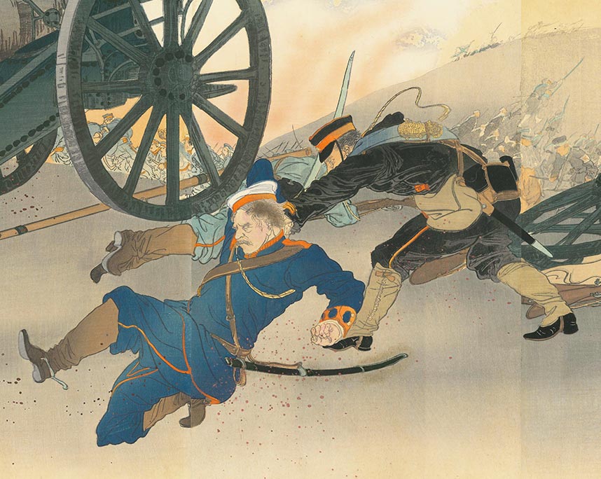 尾形月三『九連城蛤蟆塘大戦二我兵露兵ヲ生擒ス』