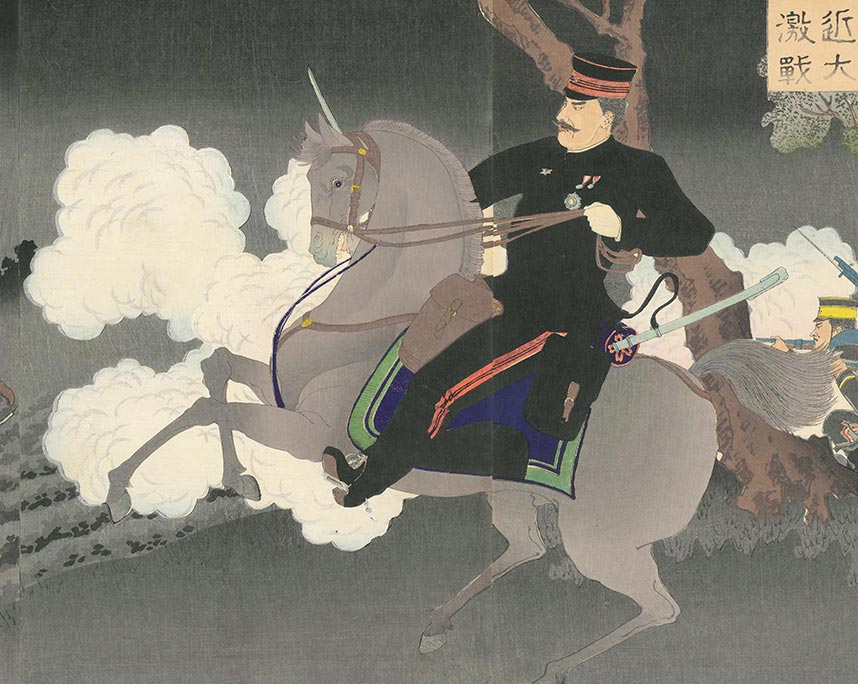 安達吟光『旅順口附近大激戦』