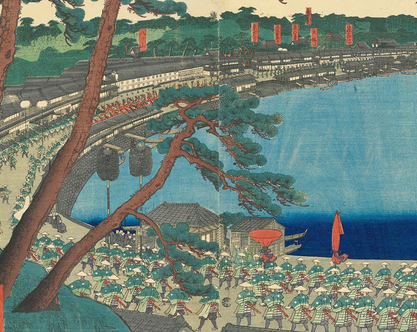 歌川貞秀『東都高輪風景』