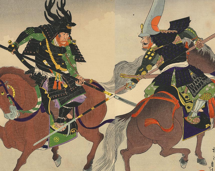 楊洲周延『小牧役　加藤清正　本多忠勝』