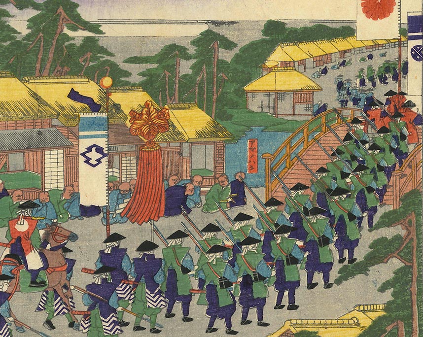 歌川国輝（二代）　末広五十三次袋井