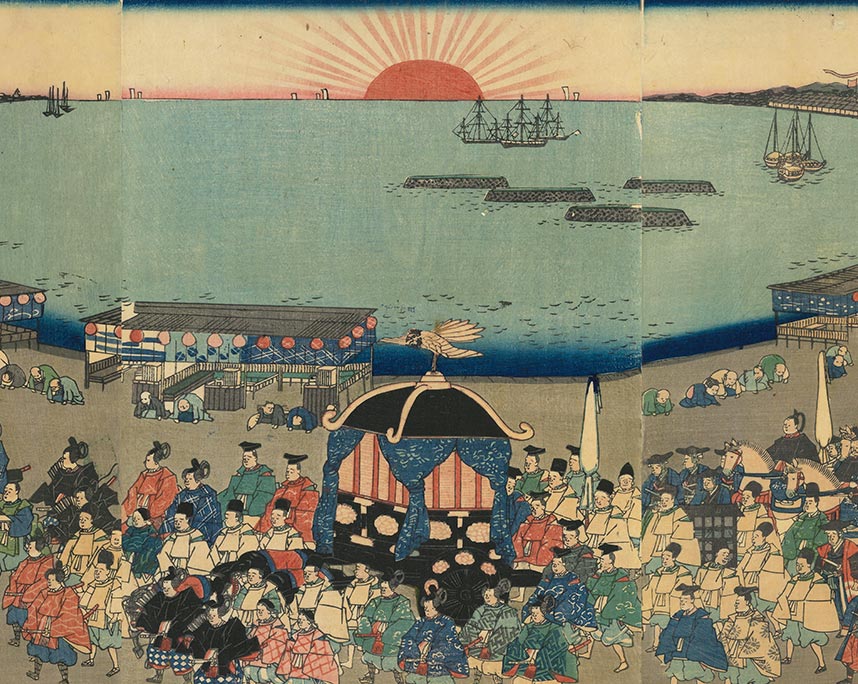 歌川国政「東京　袖ヶ浦景」