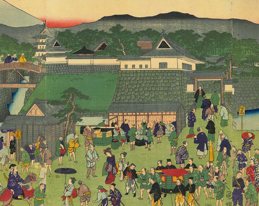 歌川国輝（二代）「東京名所内桜田全図」
