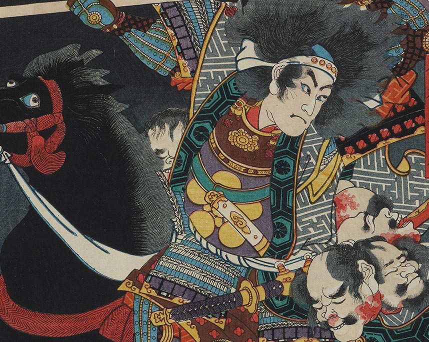 歌川国綱　佐枝犬千代合戦之図
