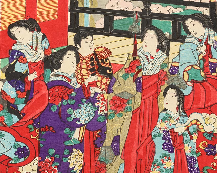 楊洲周延『御世の栄東の粧ひ』