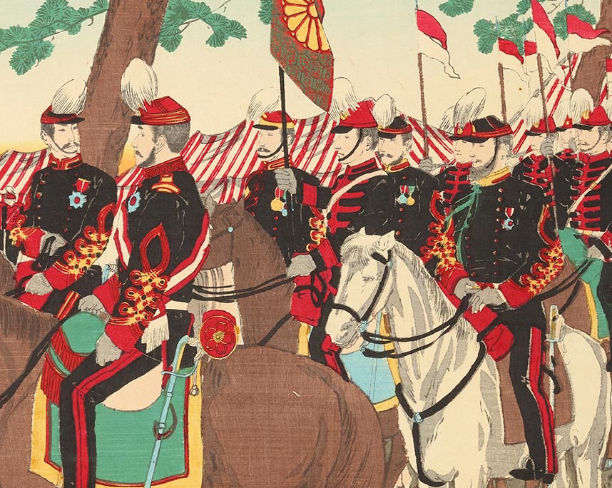 井上探景『観兵式御幸図』