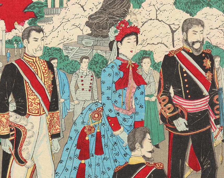 東洲勝月『上野公園地第三回内国博覧会之図』