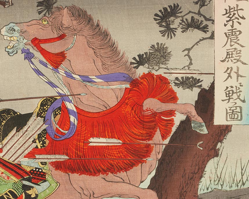 楊斎延一「重盛義平紫宸殿外戦之図」