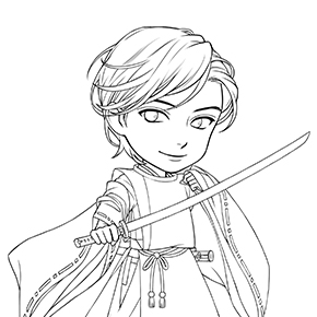 刀剣ワールド 刀剣キャラクター塗り絵