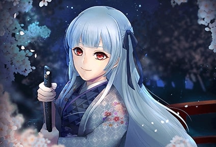 夜桜と月光／すいさき さん